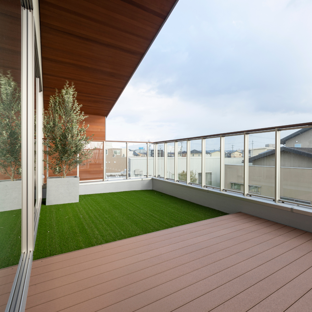 天気の良い日はべランピングを楽しめます│金沢展示場