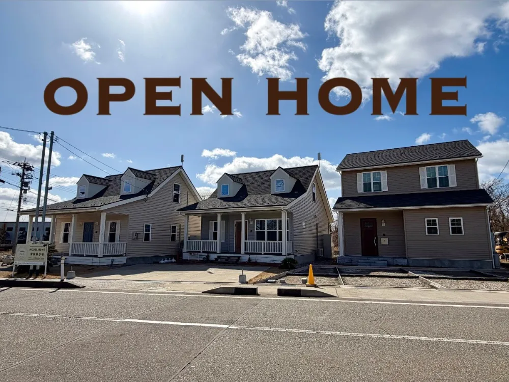 左はモデルホーム、右はオーナ様宅のアメリカンな街並み