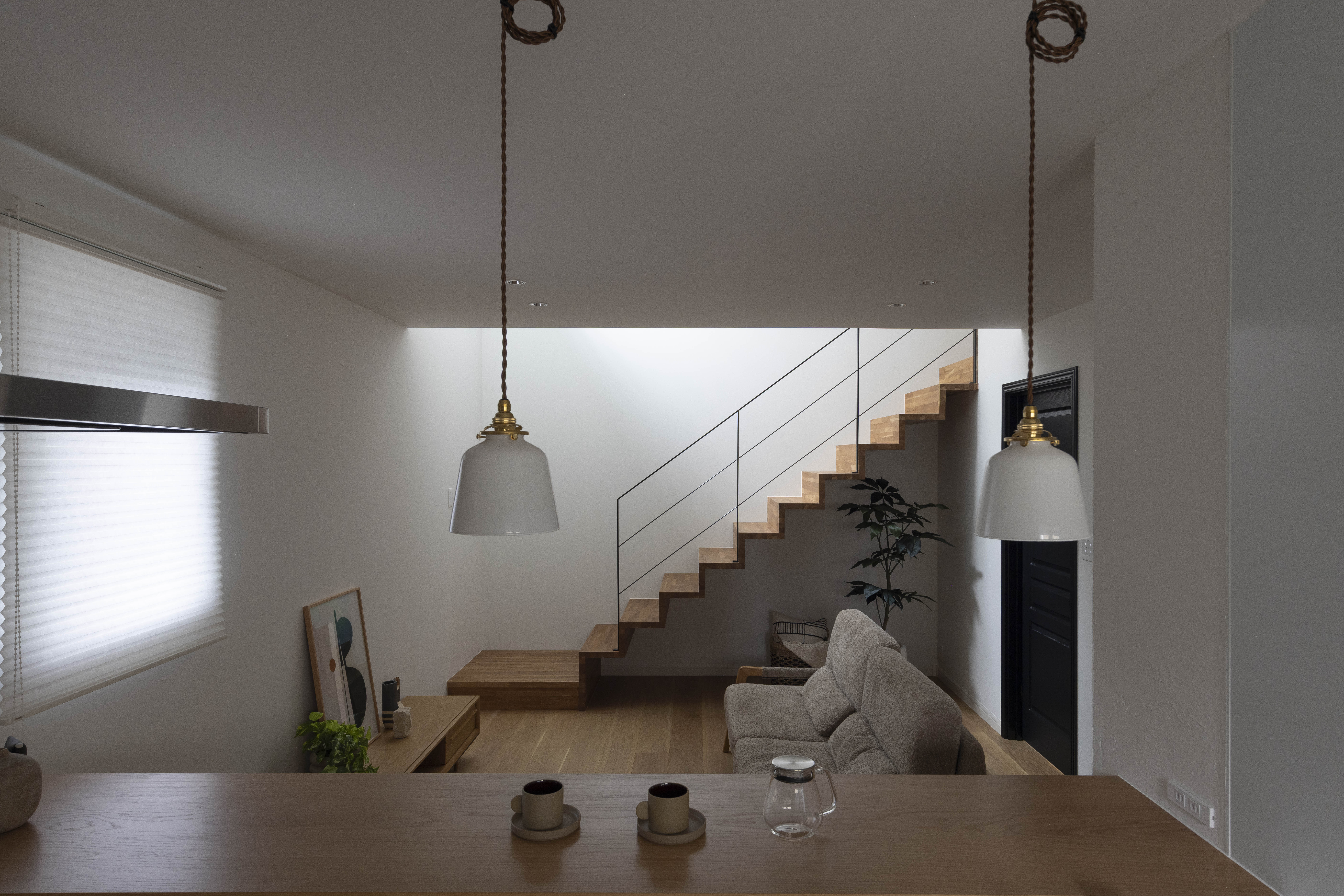 開放的なオープン階段