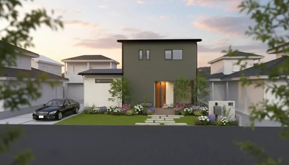 ナチュラル×深緑　クロスで遊ぶ内装