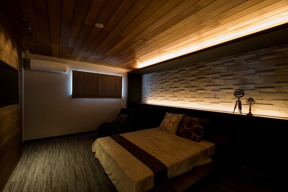 静かな癒しの寝室