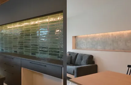 Bコース：壁面タイル＋間接照明セット